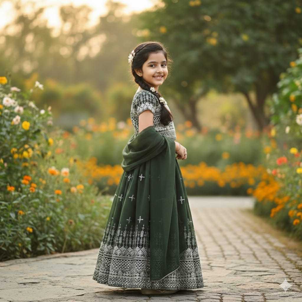 YNF Wholesale Blooming Kids Gown  | Surat Manufacturer