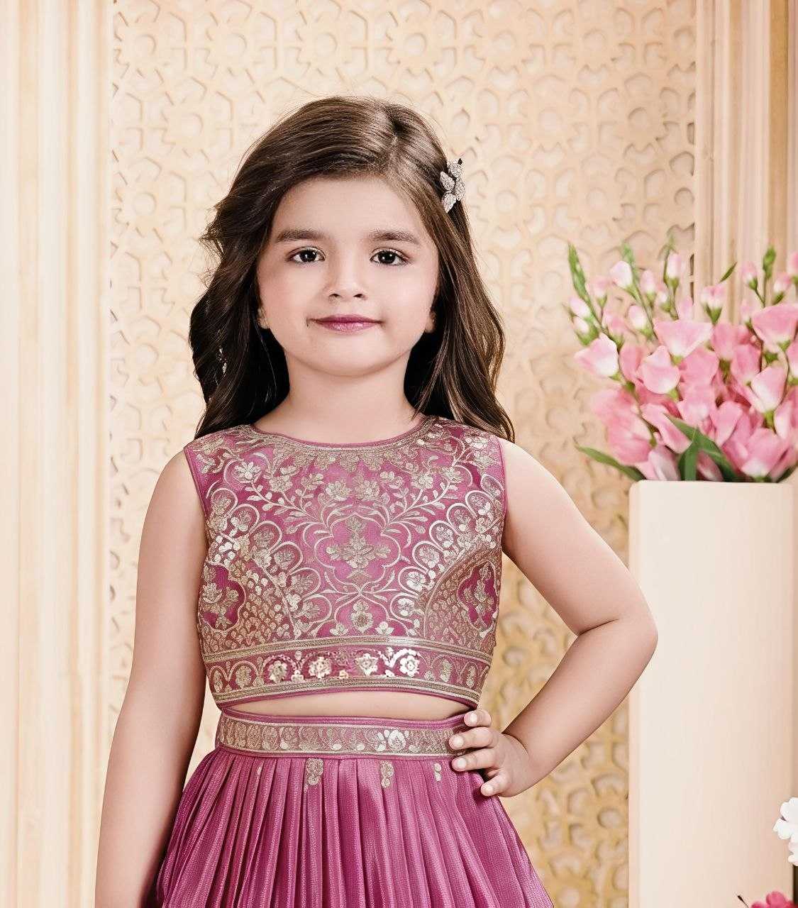 YNF Wholesale Chinon Silk Kids Lehenga  | Surat Manufacturer