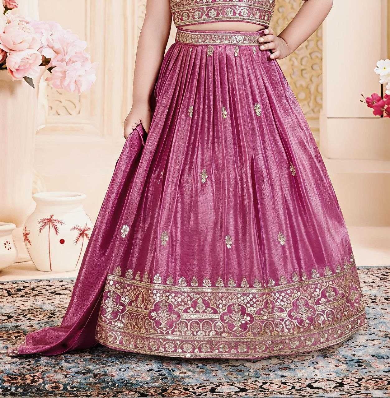 YNF Wholesale Chinon Silk Kids Lehenga  | Surat Manufacturer