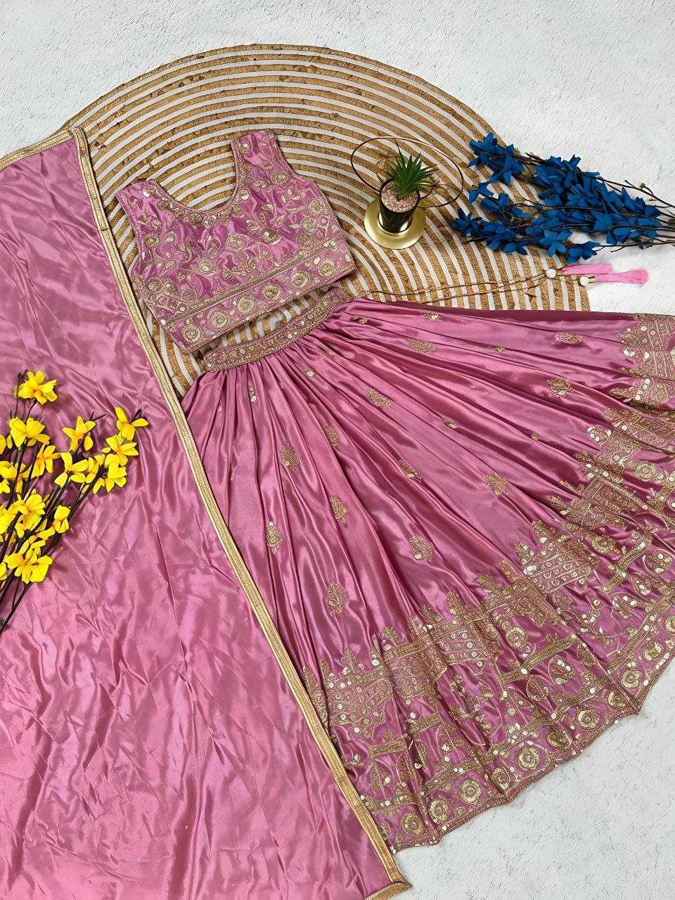 YNF Wholesale Chinon Silk Kids Lehenga  | Surat Manufacturer
