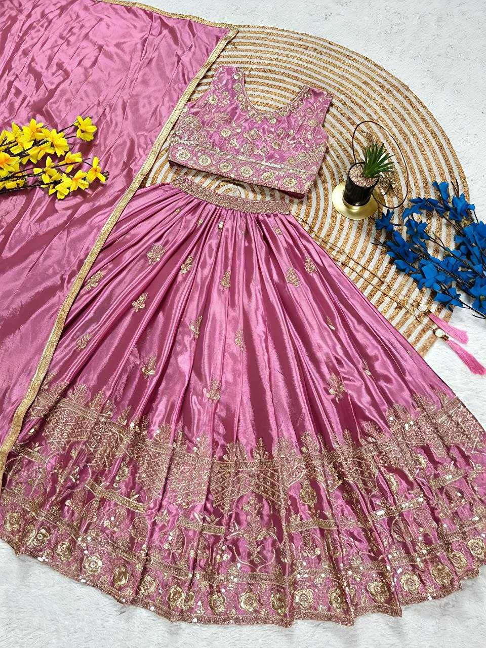 YNF Wholesale Chinon Silk Kids Lehenga  | Surat Manufacturer