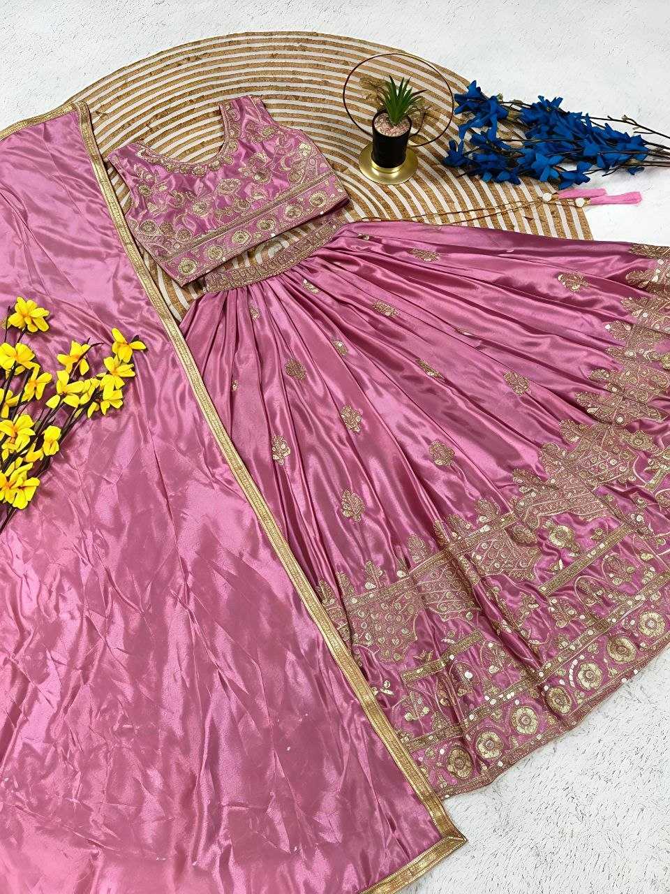 YNF Wholesale Chinon Silk Kids Lehenga  | Surat Manufacturer