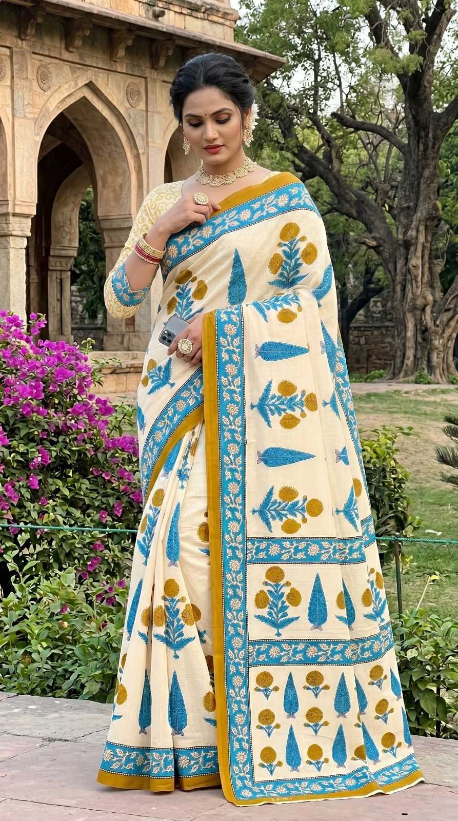 YNF Wholesale Cotton Fancy Sarees  | Surat Manufacturer