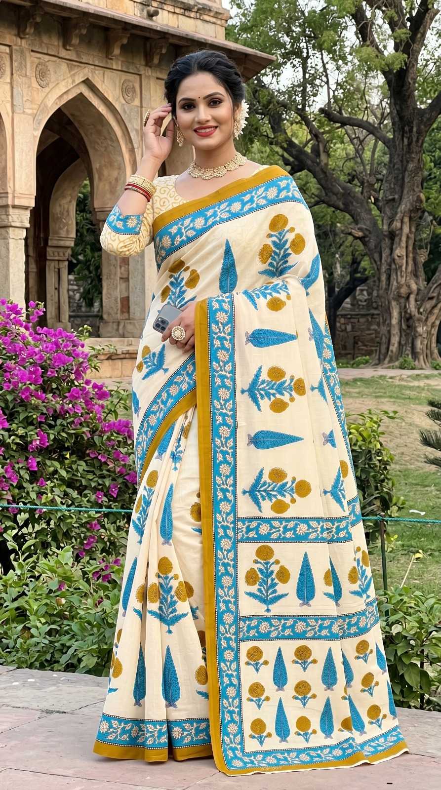 YNF Wholesale Cotton Fancy Sarees  | Surat Manufacturer