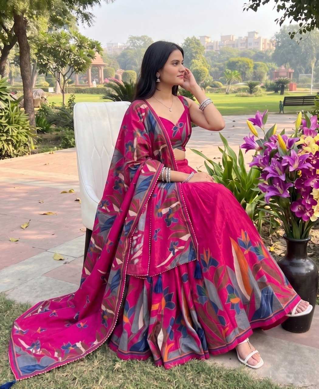 YNF Wholesale Tussar Silk Fancy Lehenga  | Surat Manufacturer