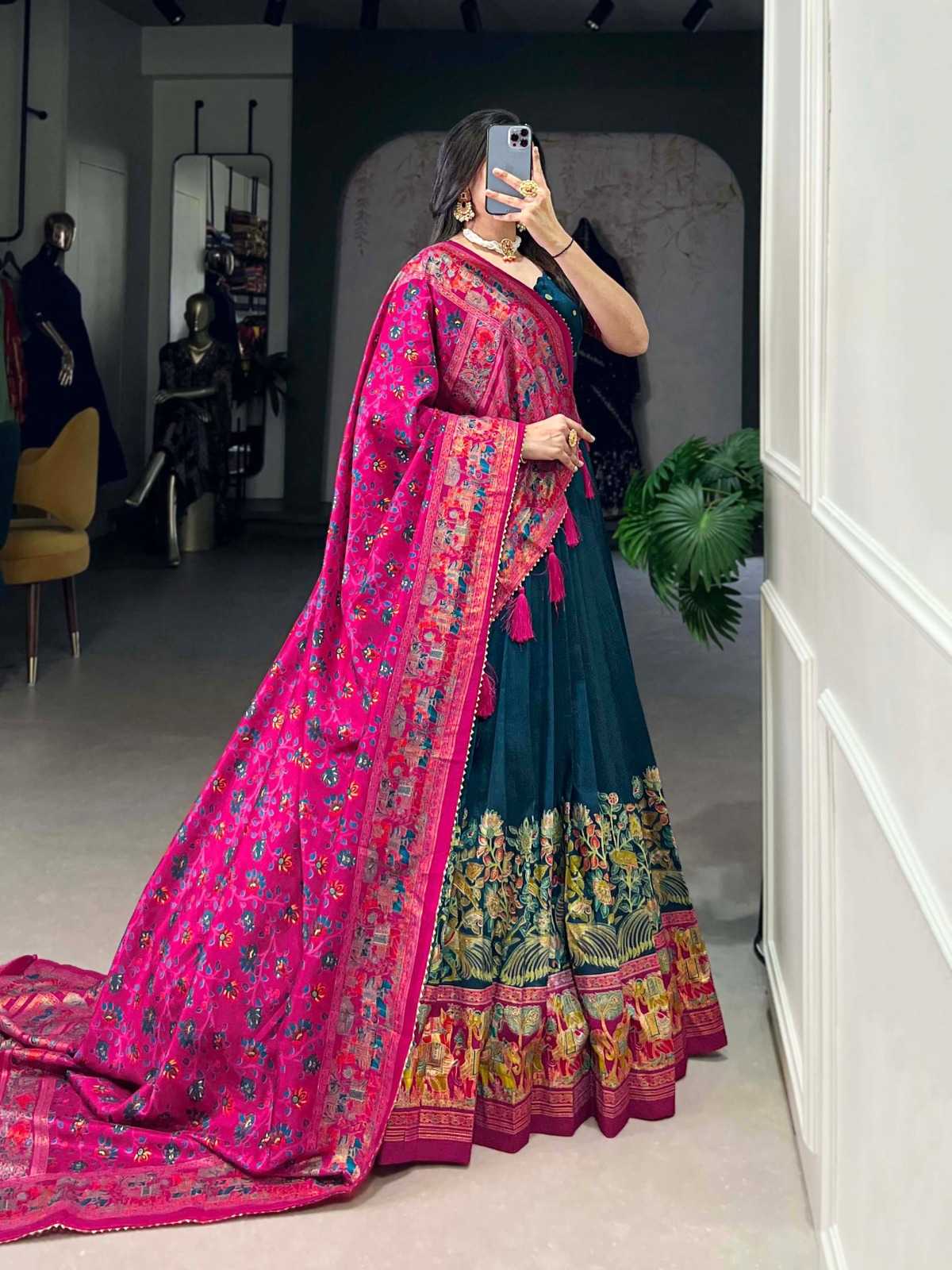 YNF Wholesale Tussar Silk Fancy Lehenga  | Surat Manufacturer