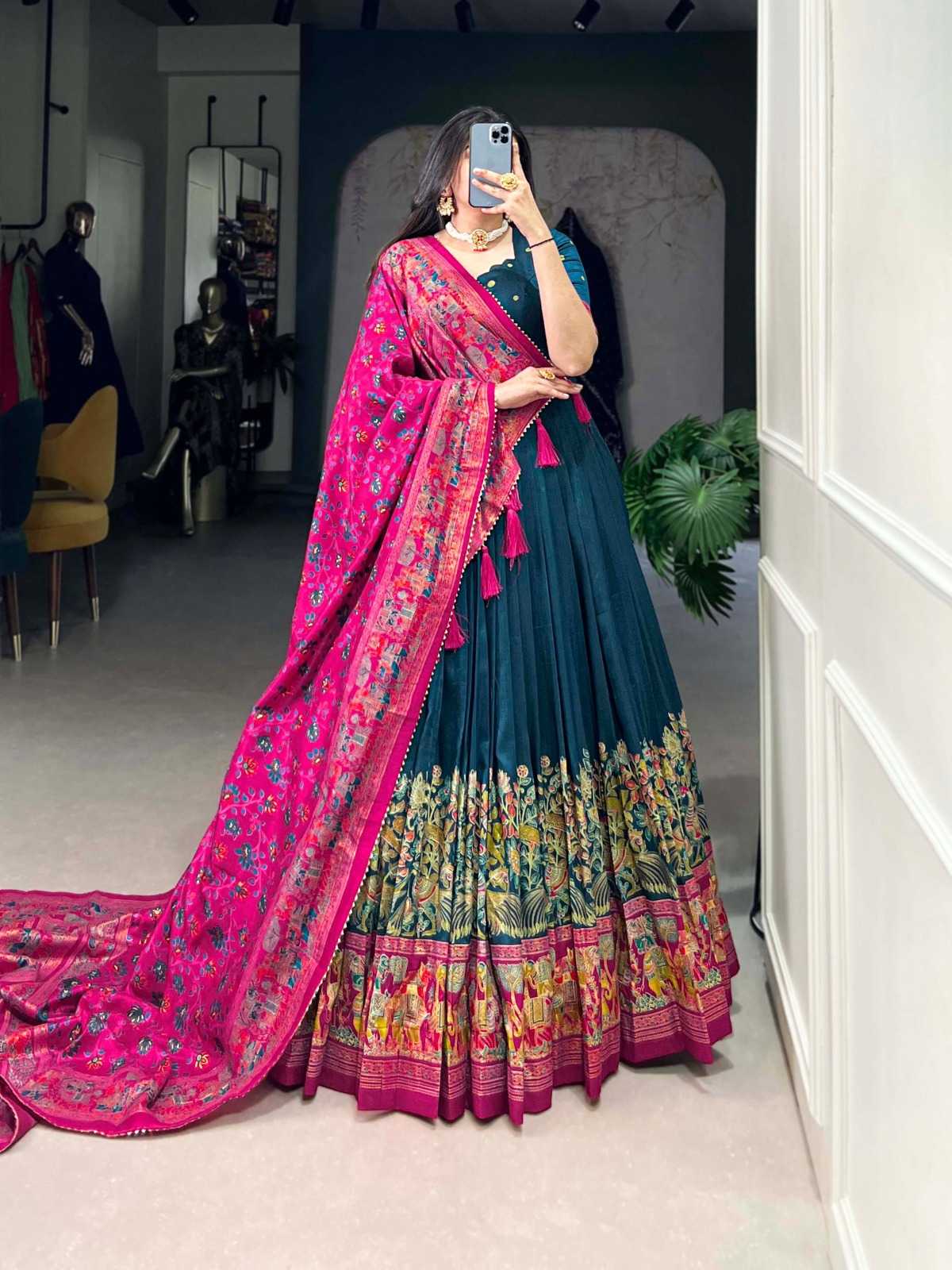 YNF Wholesale Tussar Silk Fancy Lehenga  | Surat Manufacturer