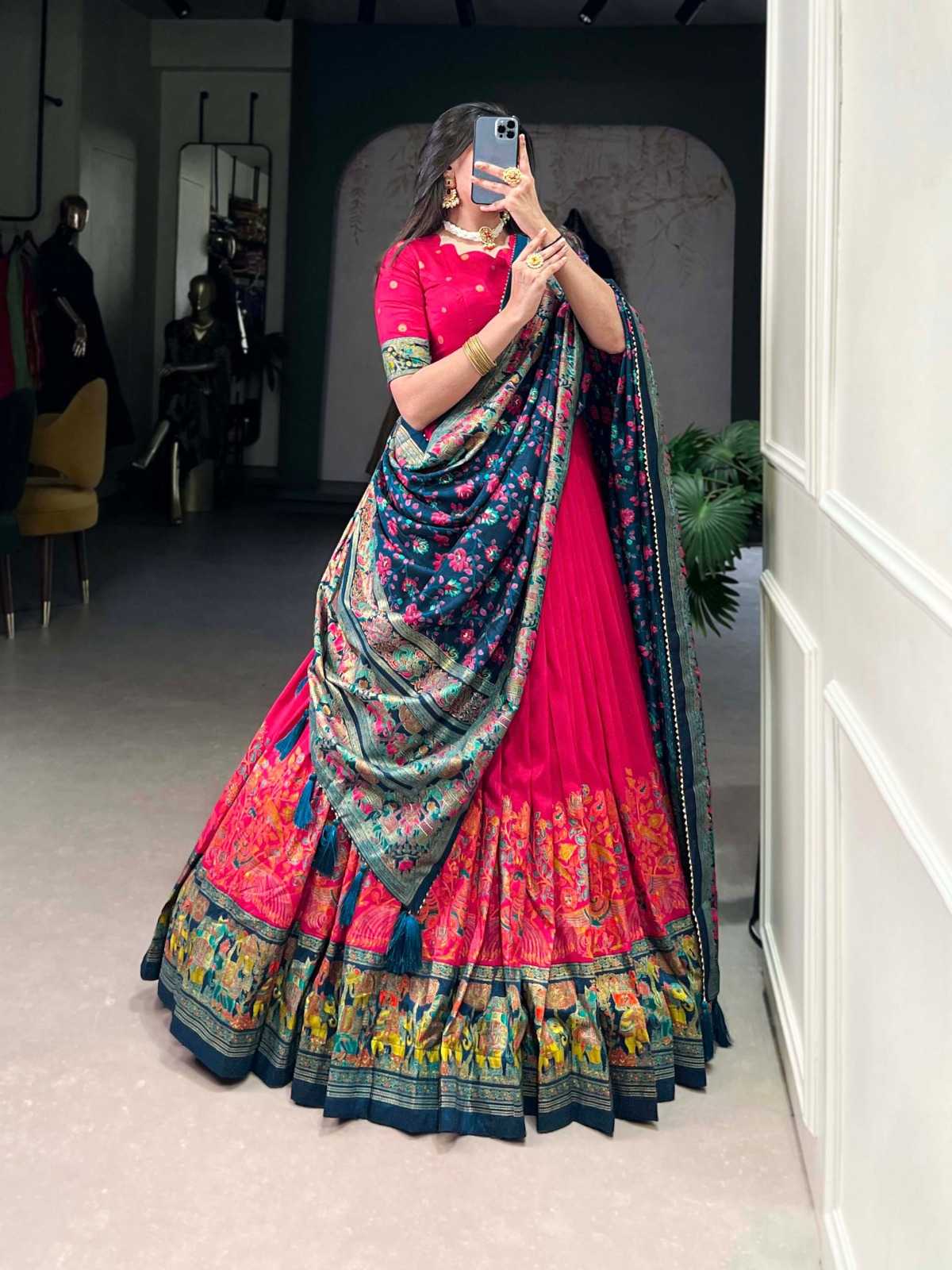 YNF Wholesale Tussar Silk Fancy Lehenga  | Surat Manufacturer