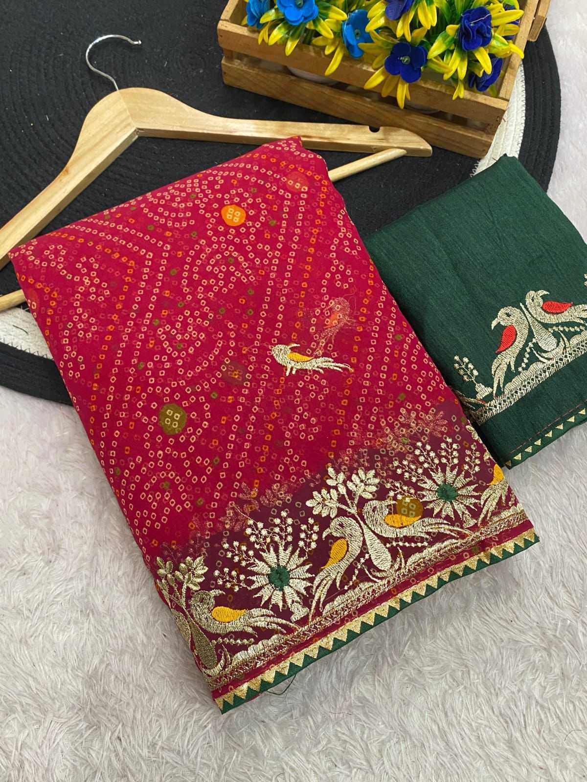 YNF Wholesale Georgette Fancy Sarees  | Surat Manufacturer