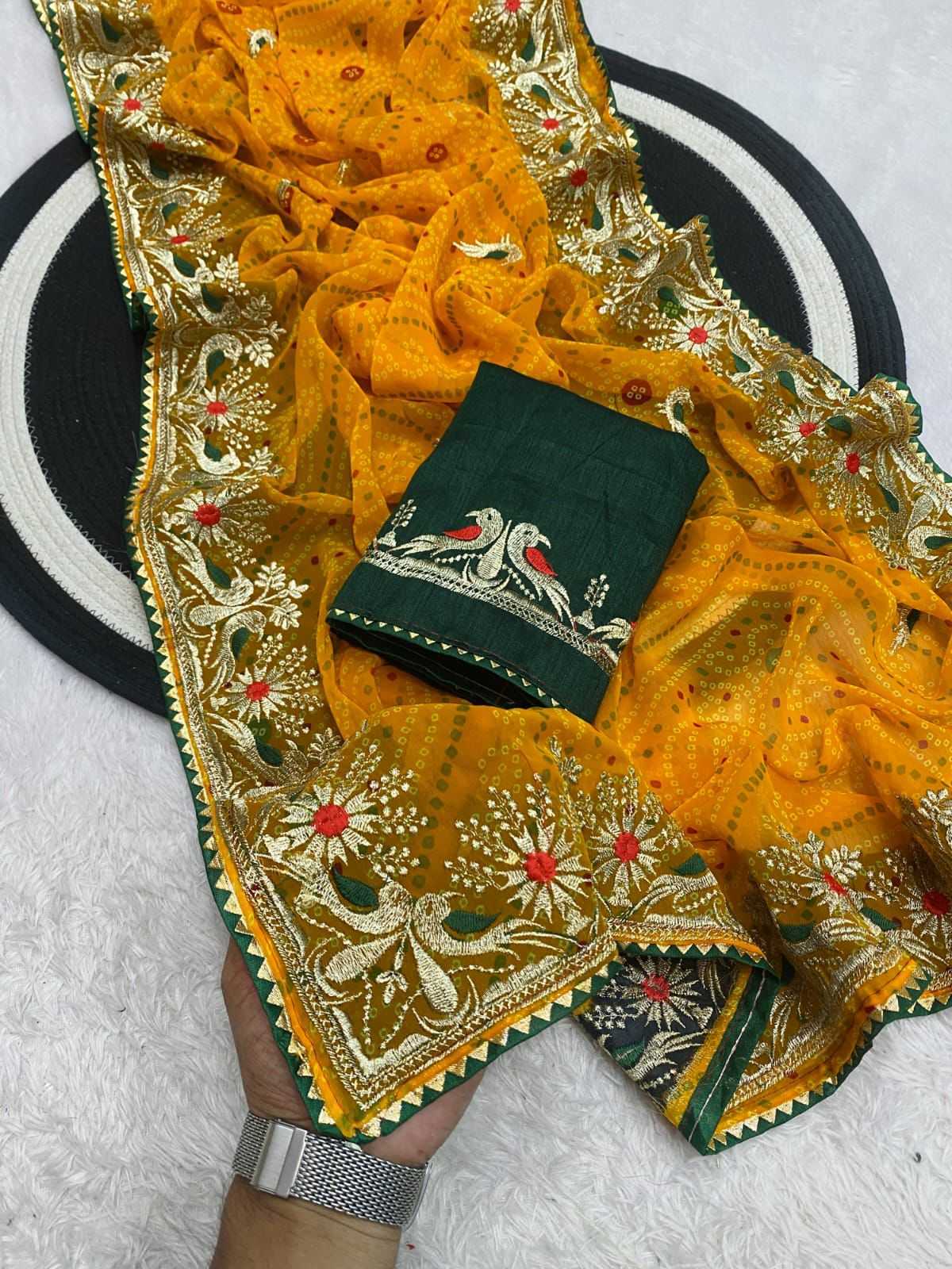 YNF Wholesale Georgette Fancy Sarees  | Surat Manufacturer