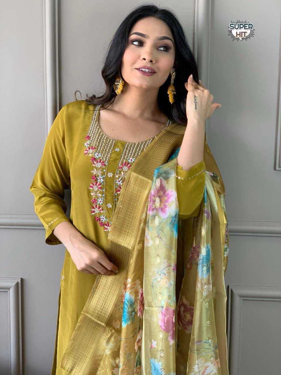 YNF Wholesale Heavy Roman Silk Ladies Suits  | Surat Manufacturer
