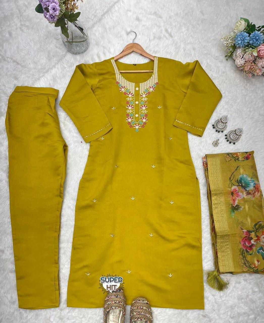 YNF Wholesale Heavy Roman Silk Ladies Suits  | Surat Manufacturer