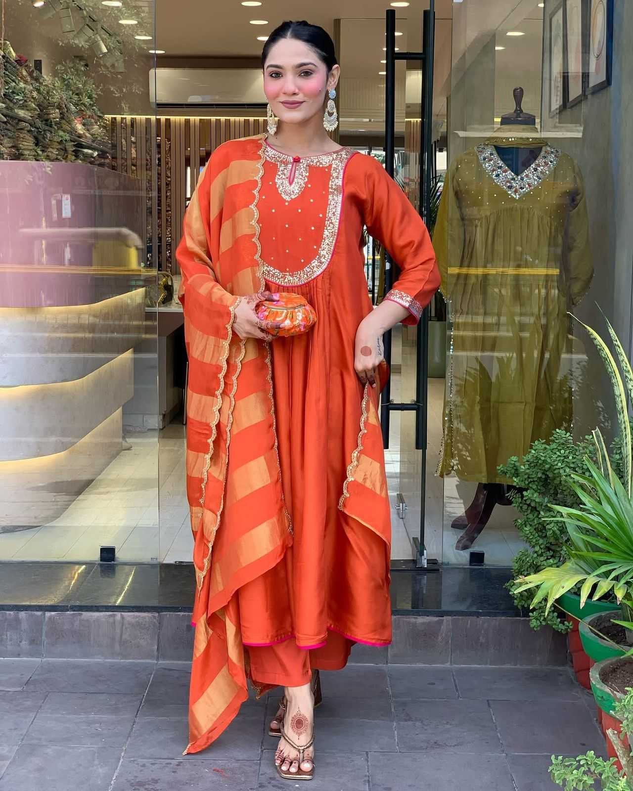 YNF Wholesale Heavy Roman Silk Embroidery Suits  | Surat Manufacturer