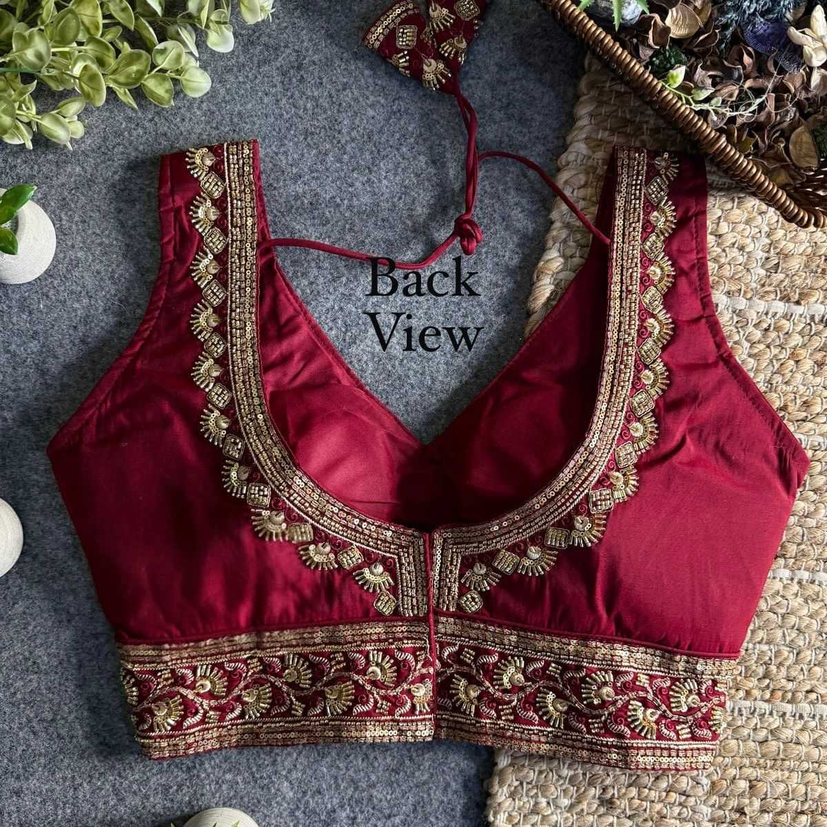 YNF Wholesale Heavy Roman Silk Blouse  | Surat Manufacturer
