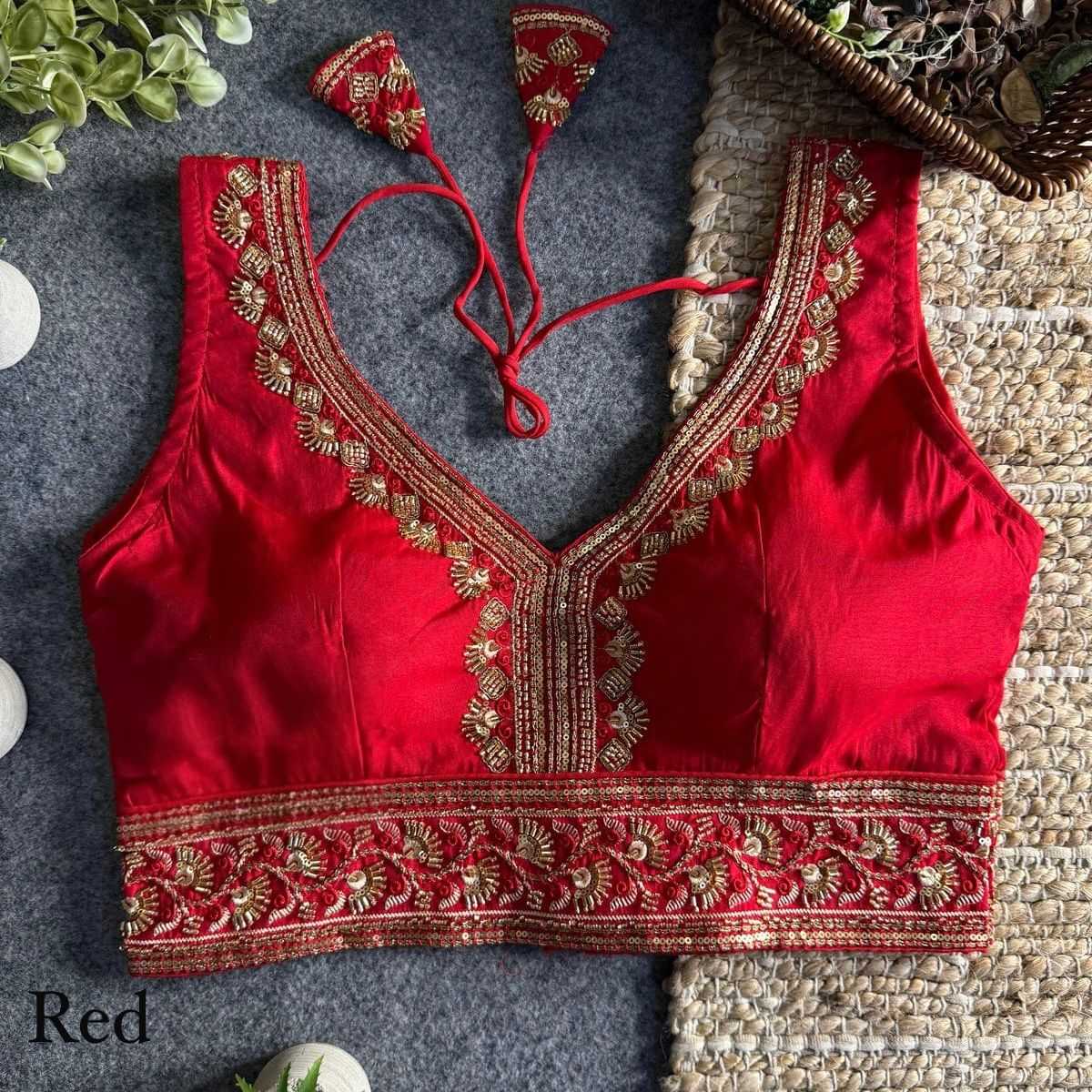 YNF Wholesale Heavy Roman Silk Blouse  | Surat Manufacturer