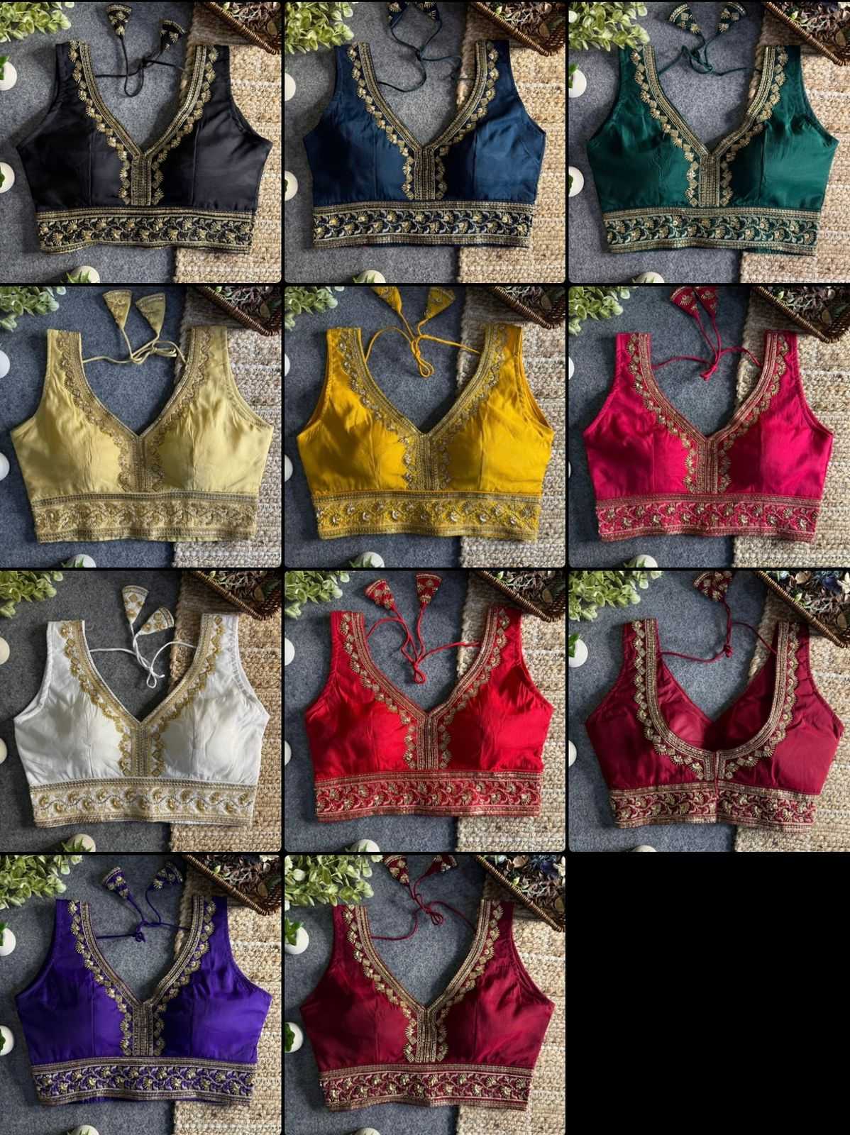 YNF Wholesale Heavy Roman Silk Blouse  | Surat Manufacturer