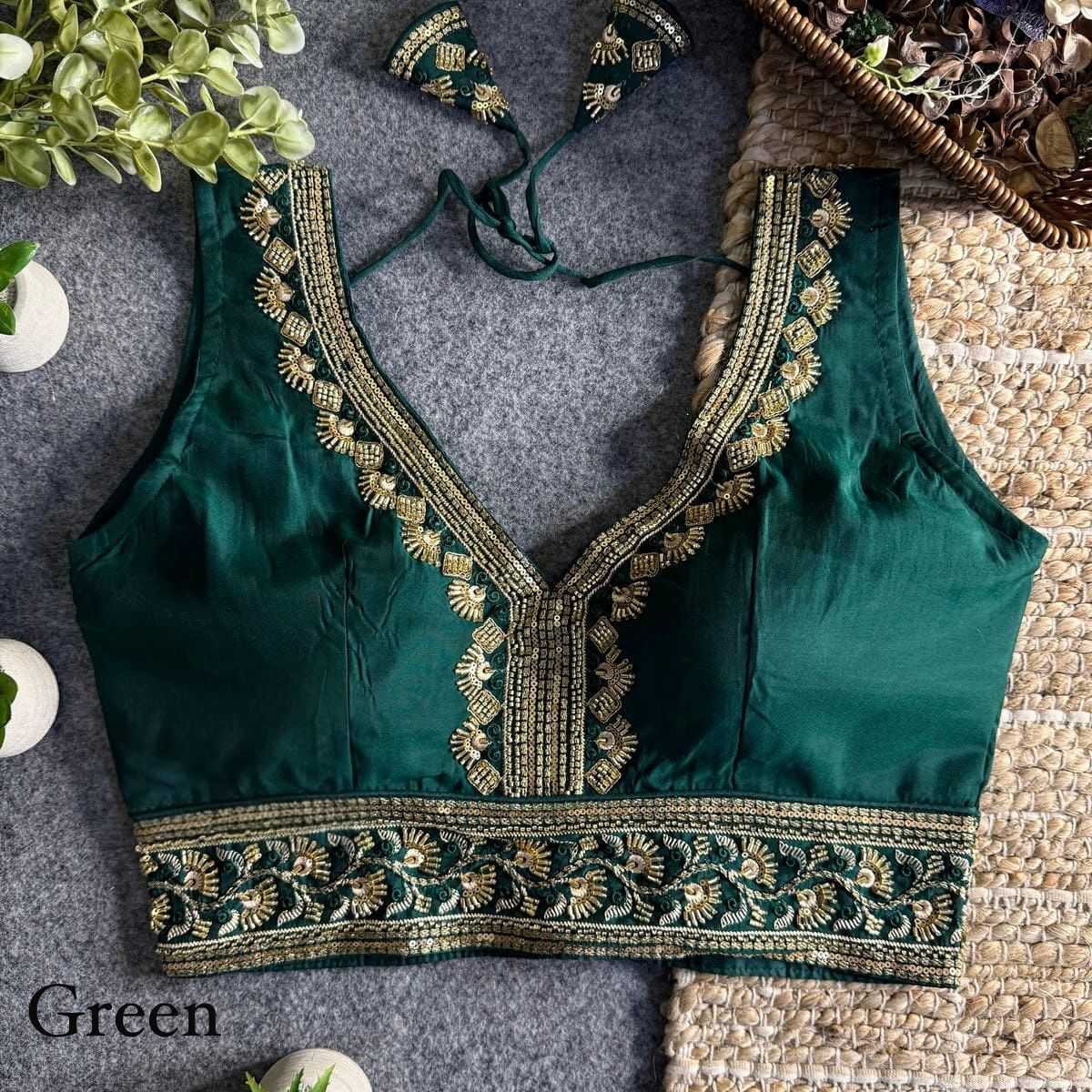 YNF Wholesale Heavy Roman Silk Blouse  | Surat Manufacturer