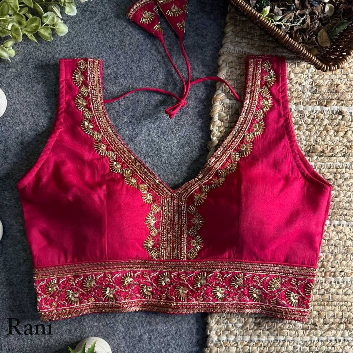 YNF Wholesale Heavy Roman Silk Blouse  | Surat Manufacturer