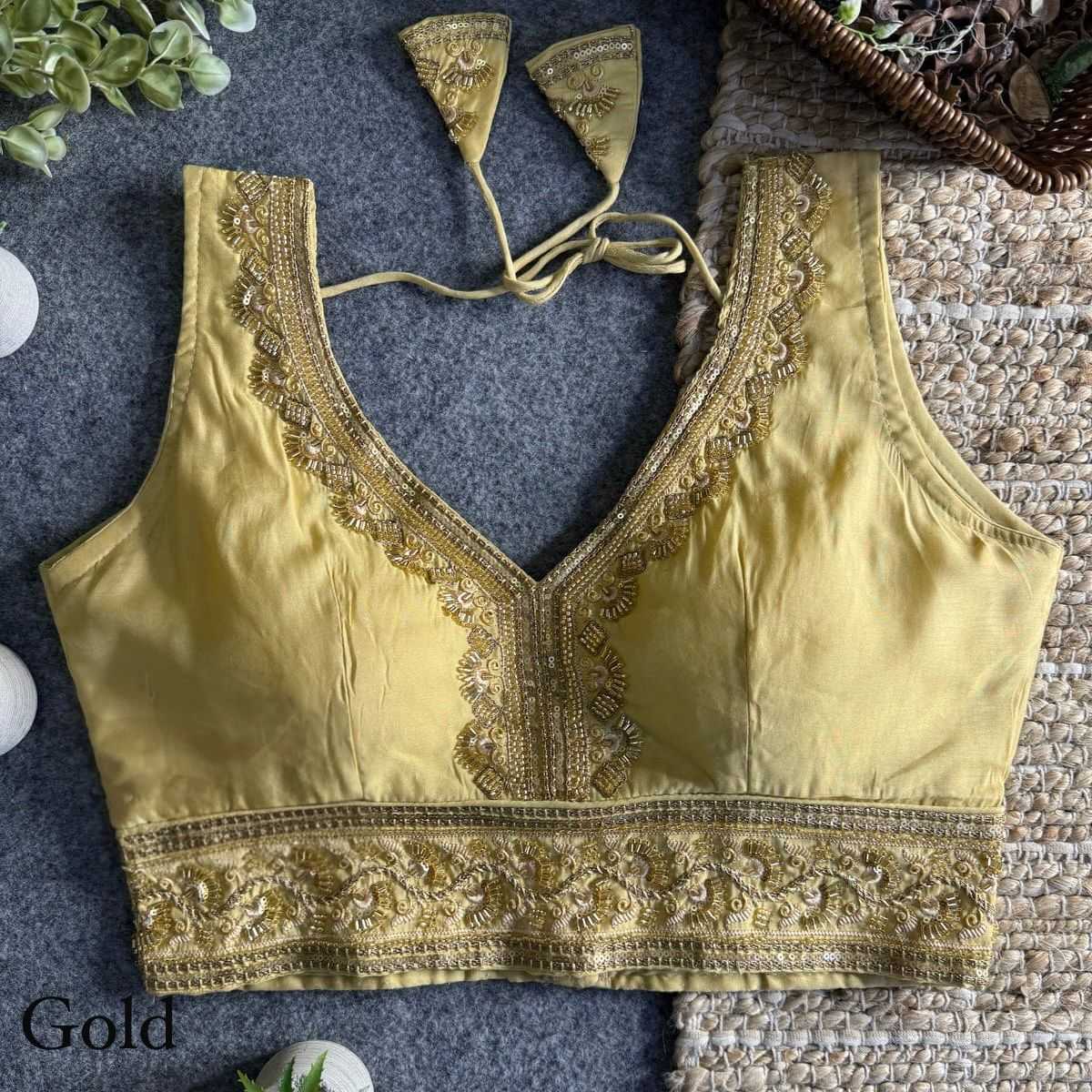 YNF Wholesale Heavy Roman Silk Blouse  | Surat Manufacturer