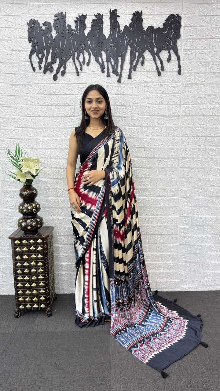 YNF Wholesale Japan Sartin Brocade Sarees  | Surat Manufacturer