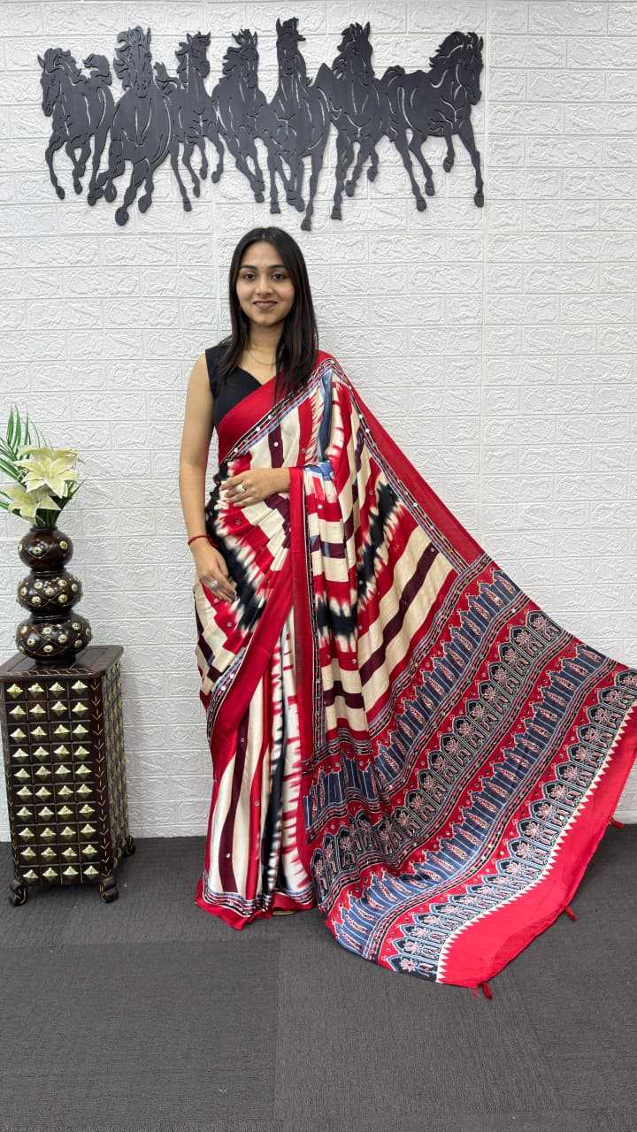 YNF Wholesale Japan Sartin Brocade Sarees  | Surat Manufacturer