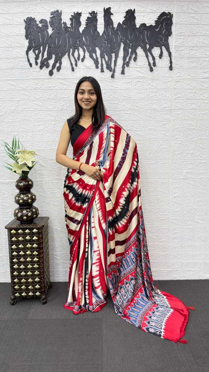 YNF Wholesale Japan Sartin Brocade Sarees  | Surat Manufacturer