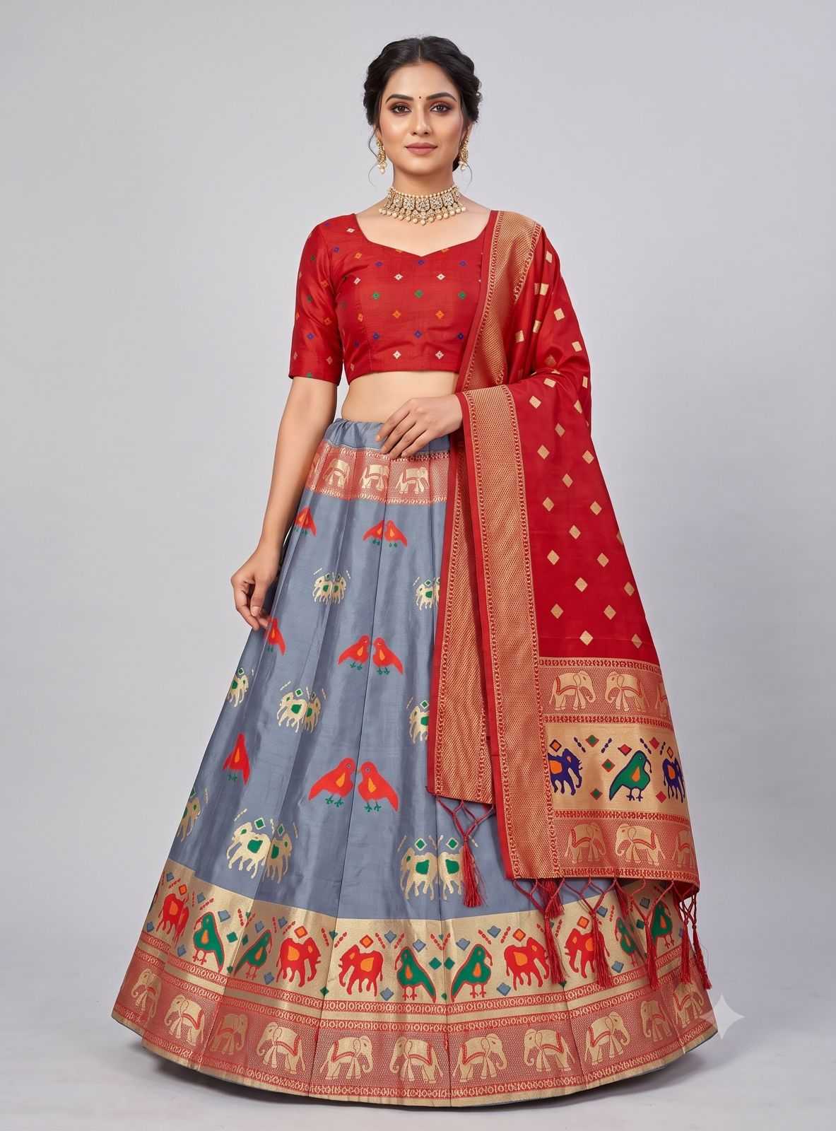 YNF Wholesale Banarasi Soft Silk Designer Lehenga  | Surat Manufacturer