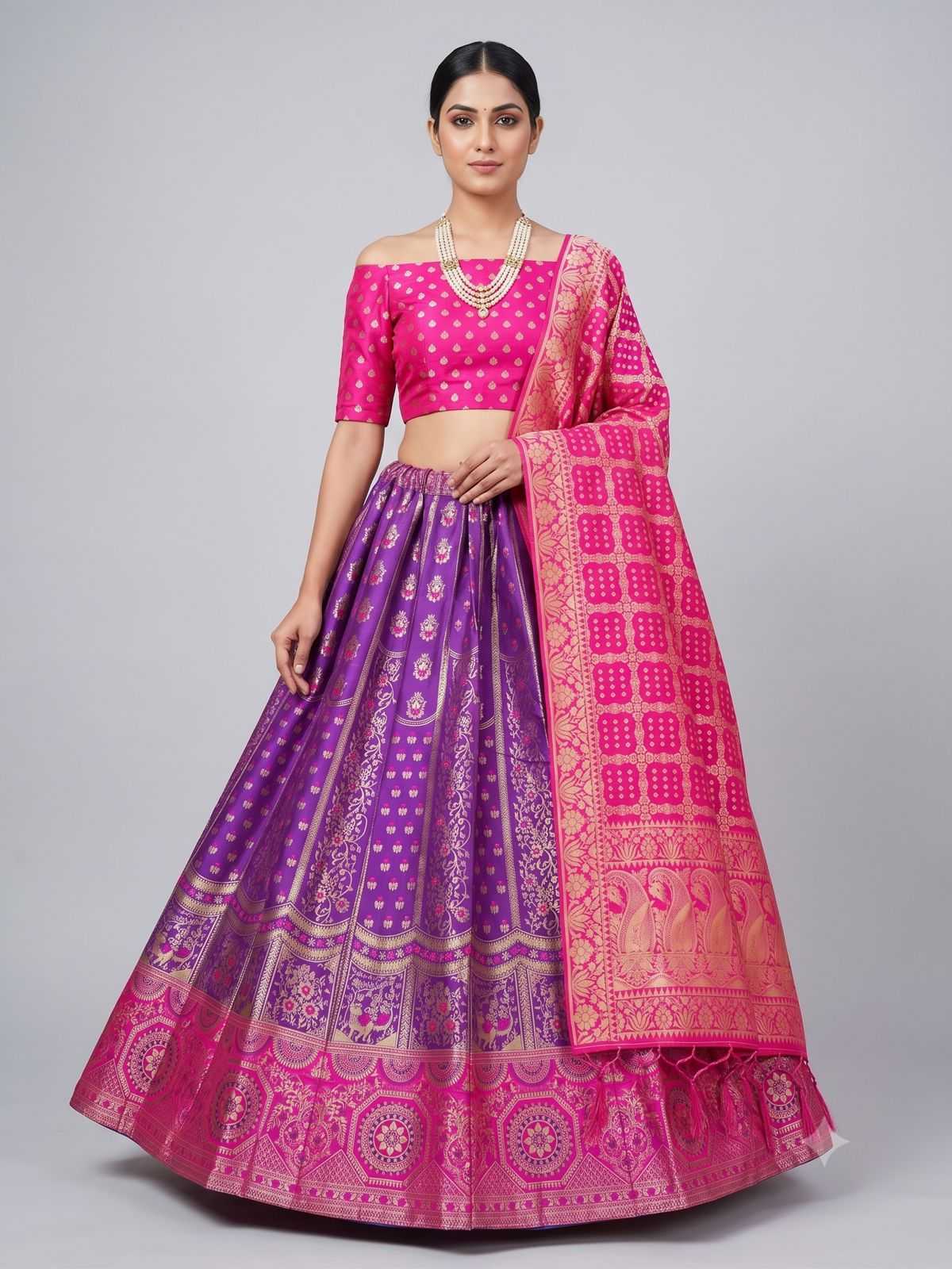 YNF Wholesale Banarasi Soft Silk Traditional Lehenga  | Surat Manufacturer