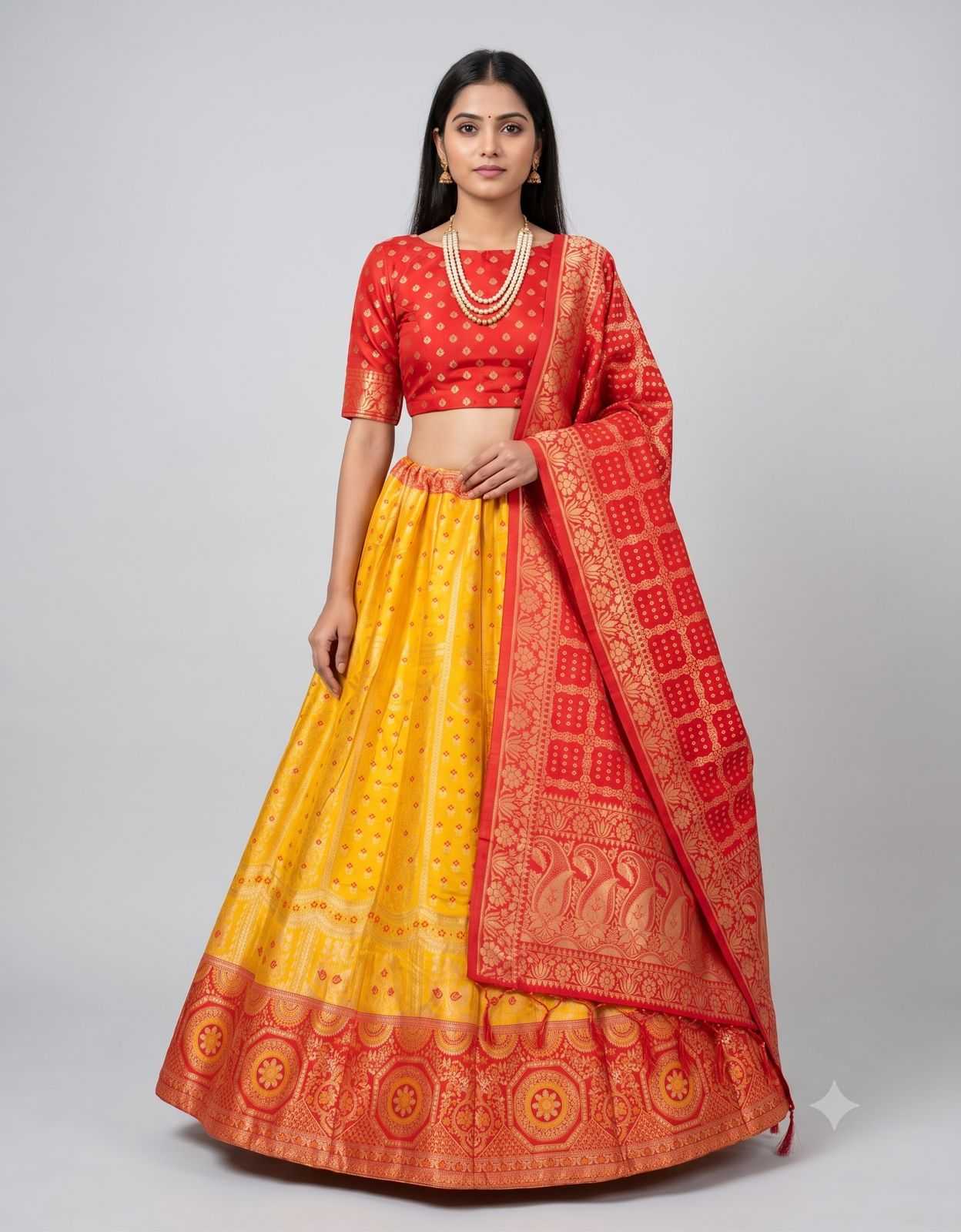 YNF Wholesale Banarasi Soft Silk Traditional Lehenga  | Surat Manufacturer