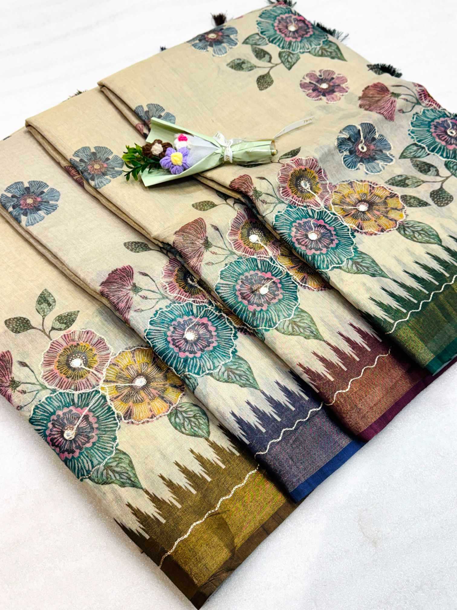 YNF Wholesale Tissue Branded Sarees  | Surat Manufacturer