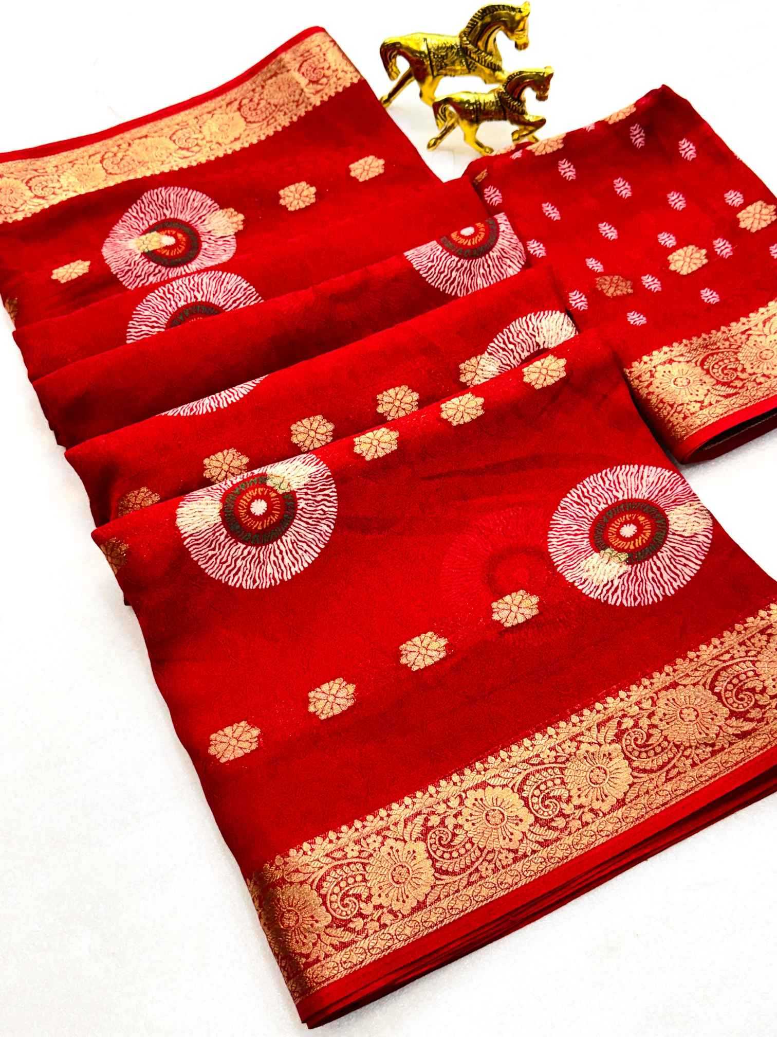 YNF Wholesale Jacquard Printed Sarees  | Surat Manufacturer