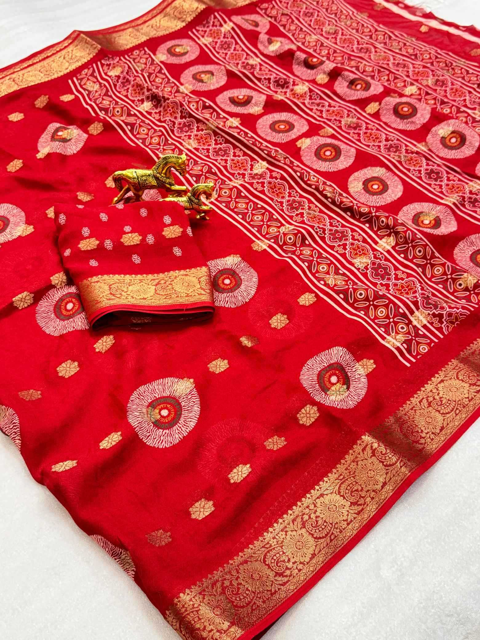 YNF Wholesale Jacquard Printed Sarees  | Surat Manufacturer