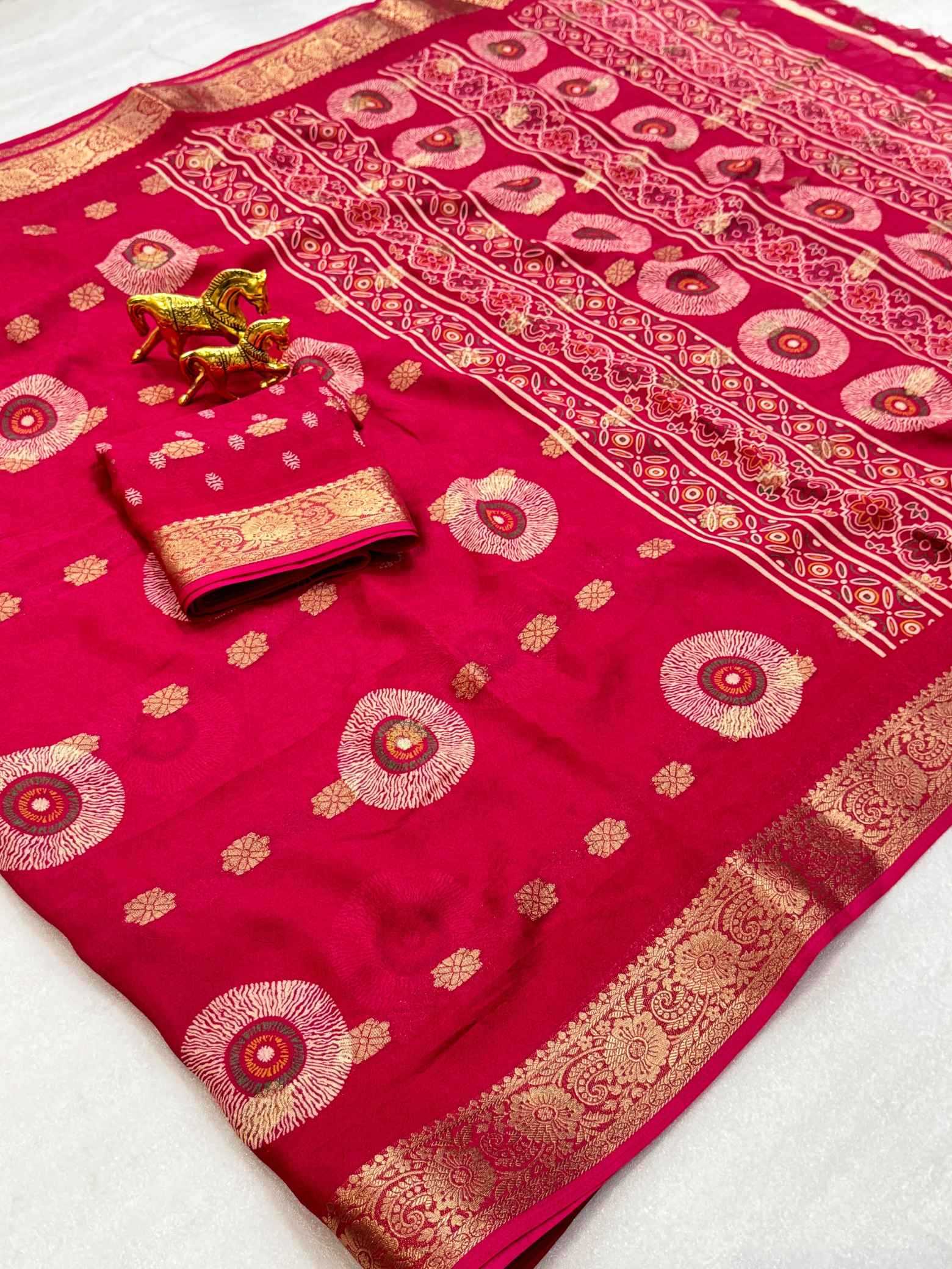 YNF Wholesale Jacquard Printed Sarees  | Surat Manufacturer