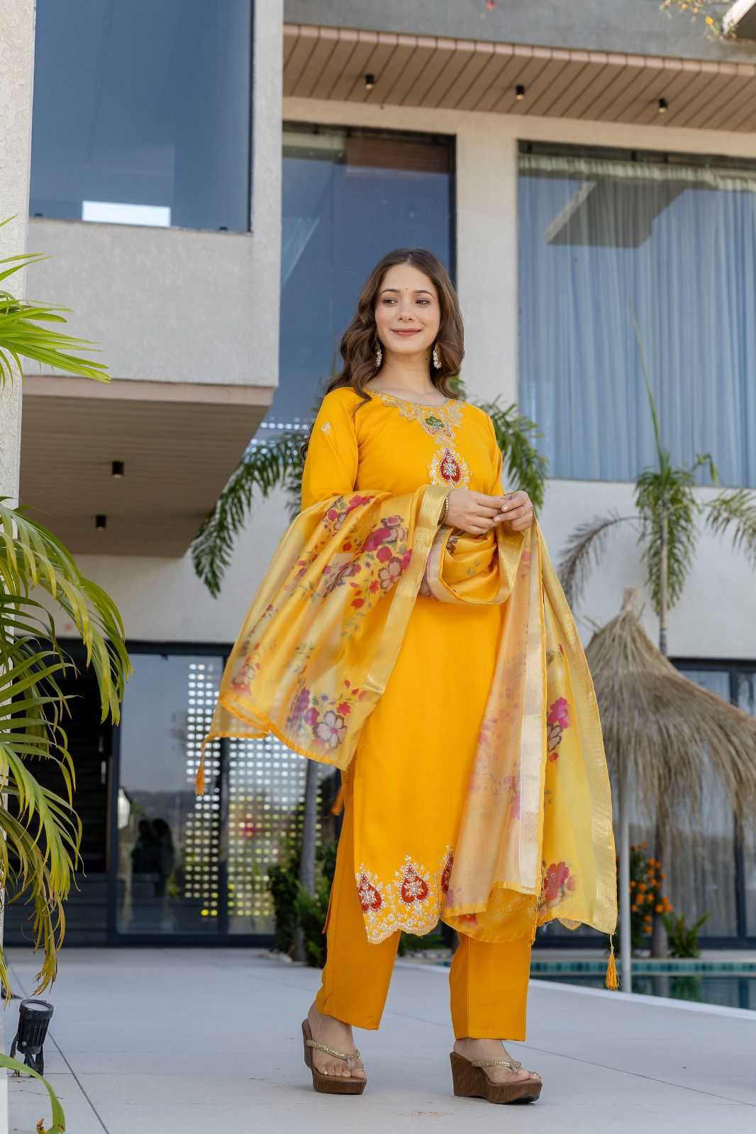YNF Wholesale Chanderi Soft Designer Kurtis  | Surat Manufacturer