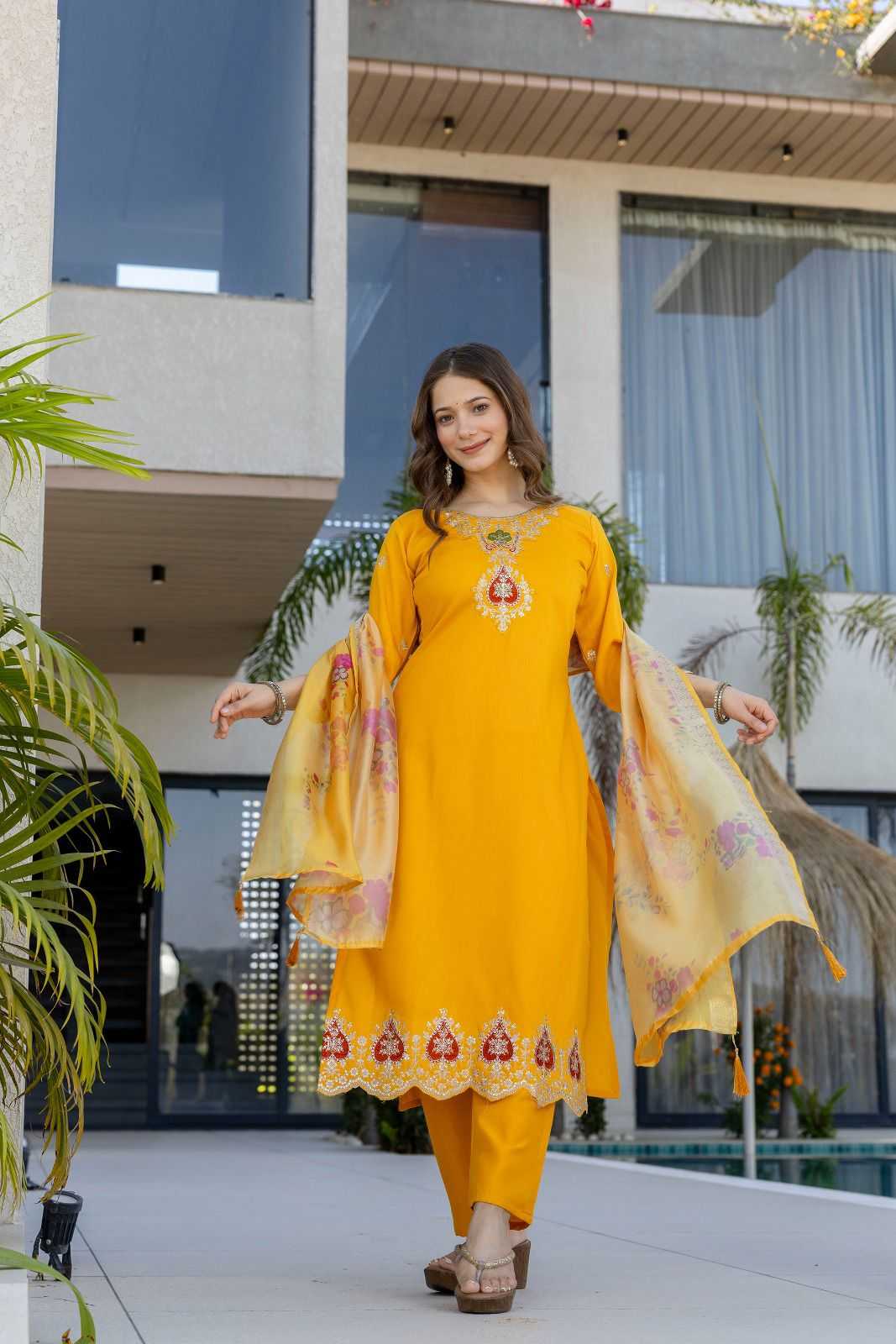 YNF Wholesale Chanderi Soft Designer Kurtis  | Surat Manufacturer