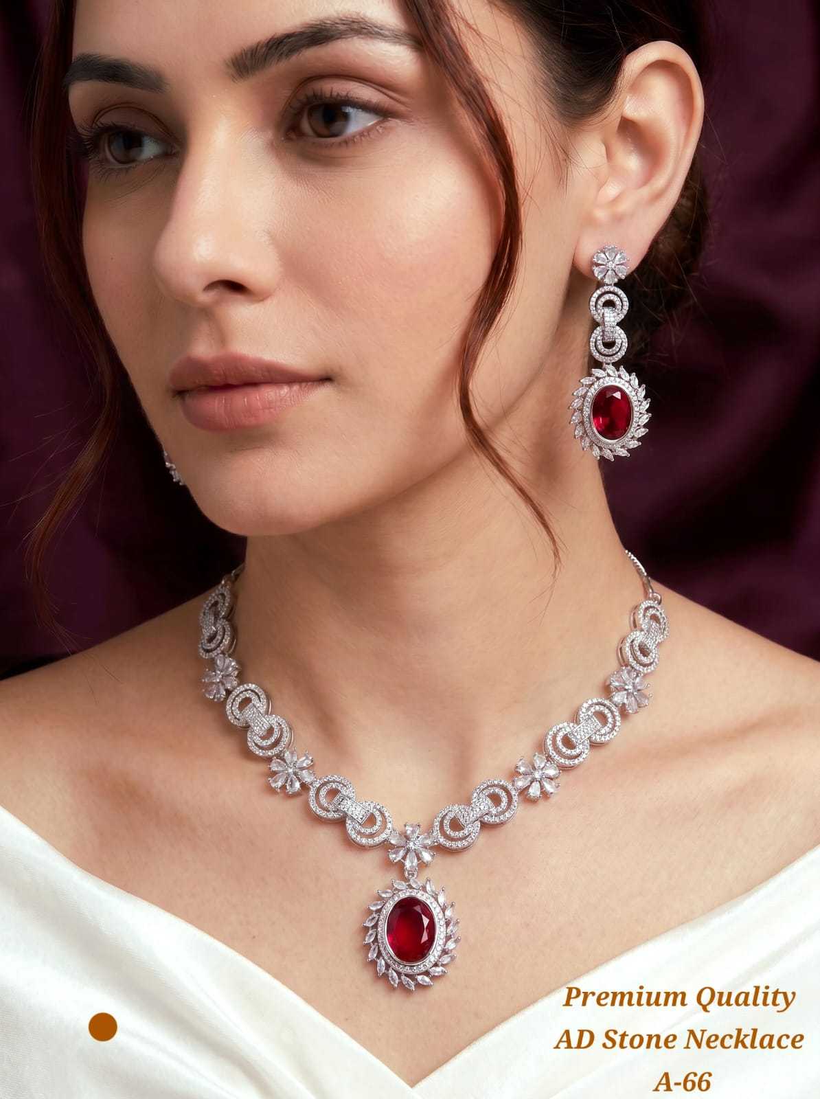 YNF Wholesale AD Diamond AD Diamond Necklace  | Surat Manufacturer