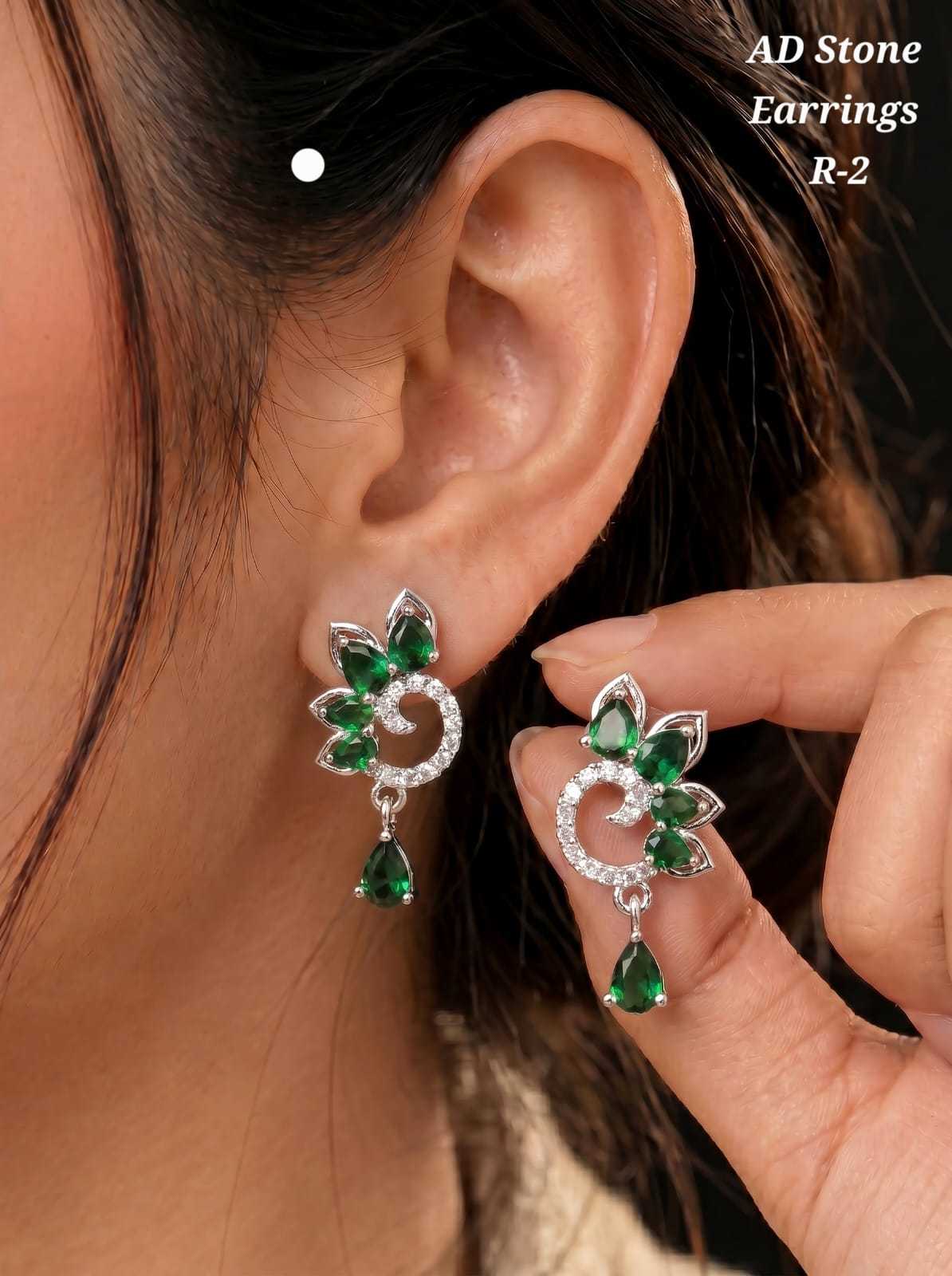 YNF Wholesale AD Diamond Fancy Earrings  | Surat Manufacturer