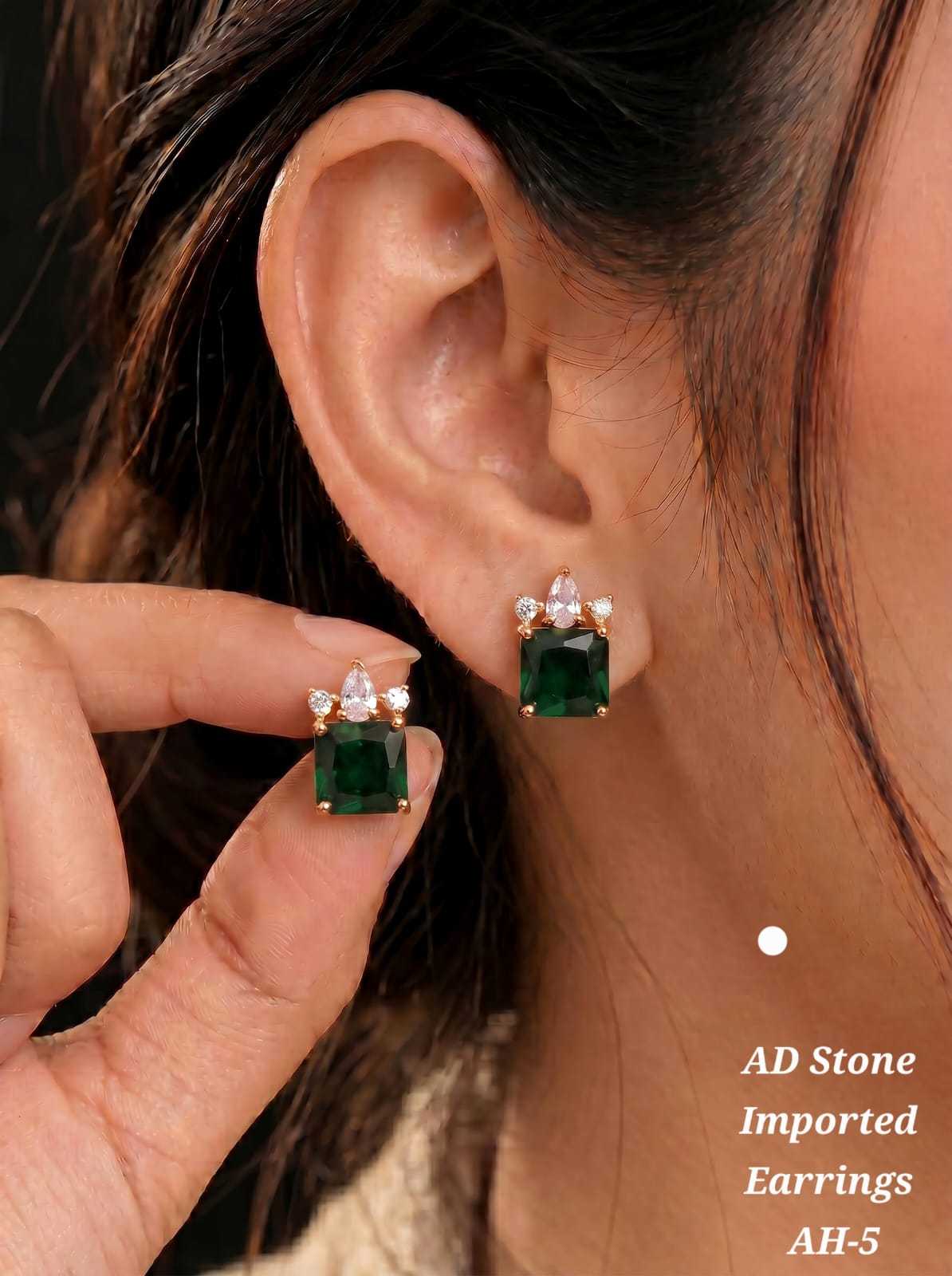 YNF Wholesale AD Diamond Stud Earrings  | Surat Manufacturer