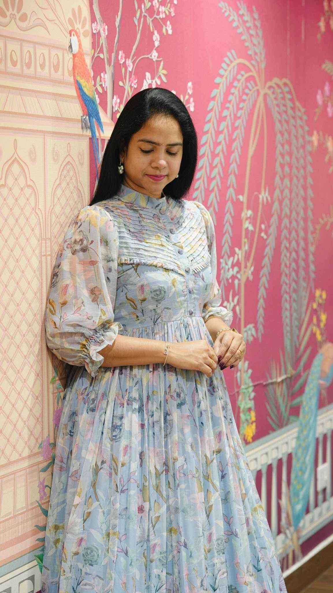 YNF Wholesale Chiffon Designer Dresses  | Surat Manufacturer