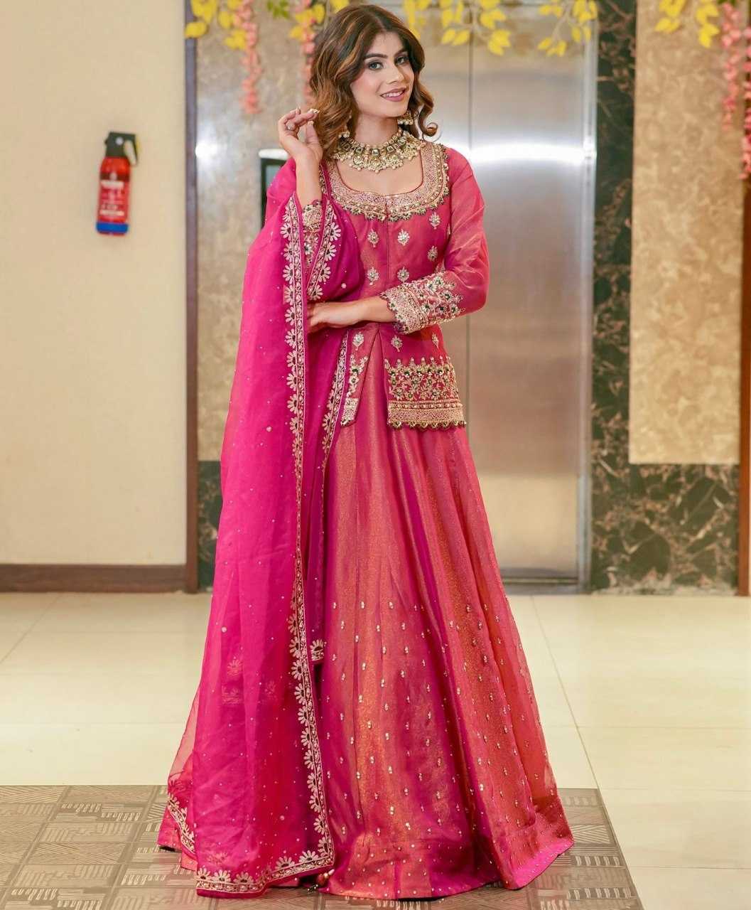YNF Wholesale Heavy Roman Silk Designer Lehenga  | Surat Manufacturer