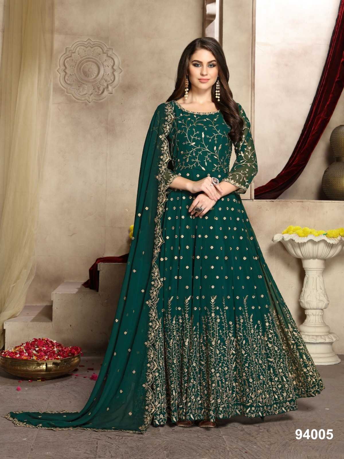 YNF Wholesale Faux Georgette Embroidery Gowns  | Surat Manufacturer
