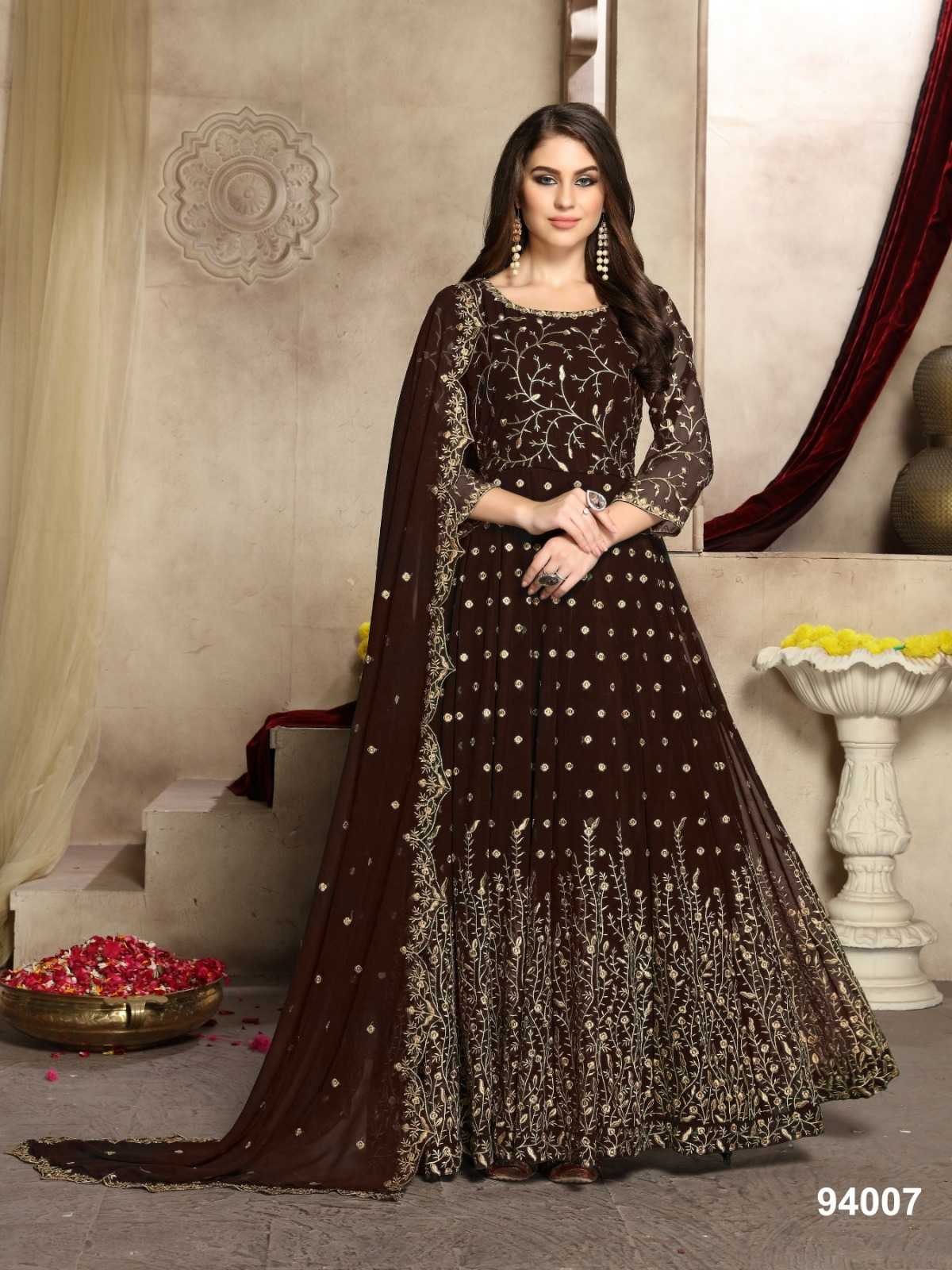 YNF Wholesale Faux Georgette Embroidery Gowns  | Surat Manufacturer
