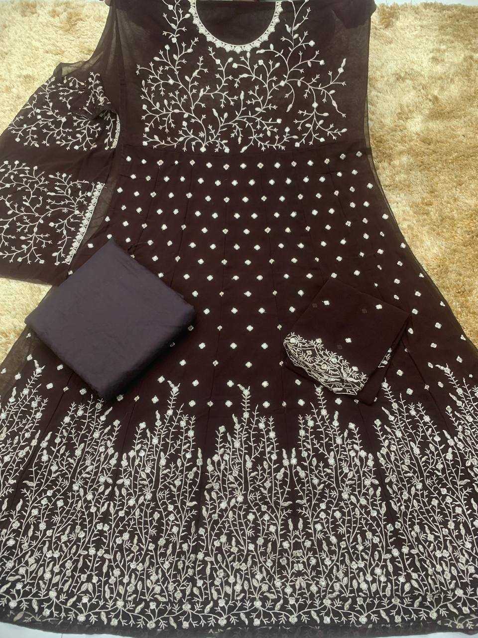 YNF Wholesale Faux Georgette Embroidery Gowns  | Surat Manufacturer