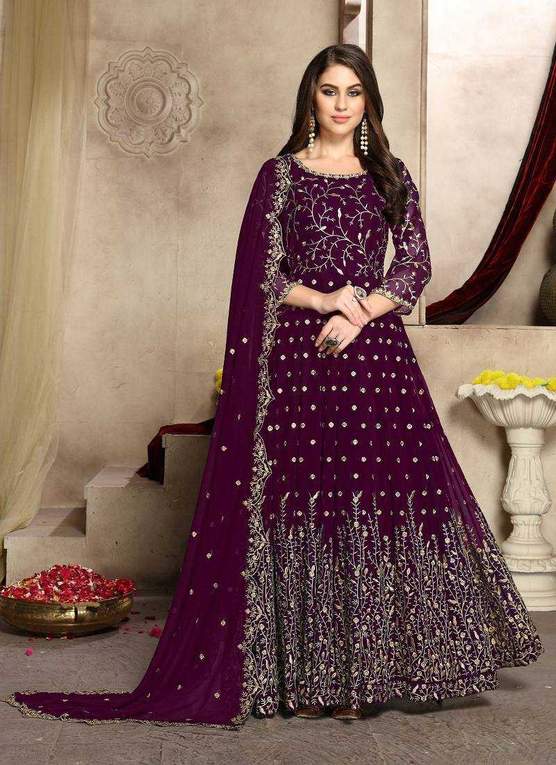 YNF Wholesale Faux Georgette Embroidery Gowns  | Surat Manufacturer