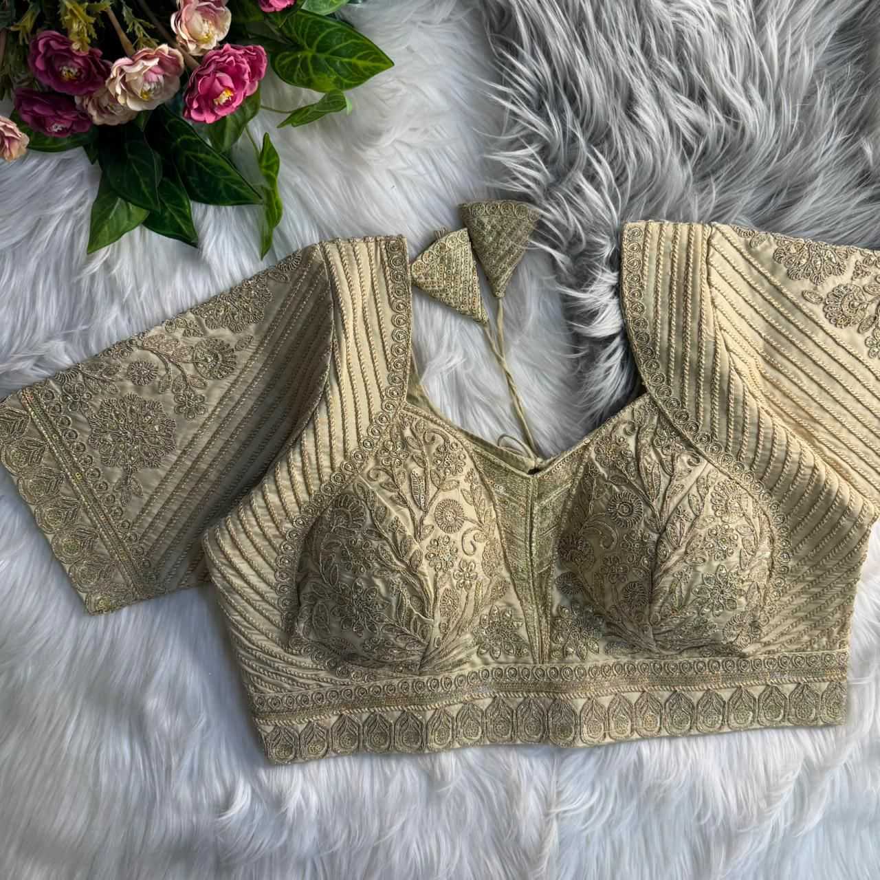 YNF Wholesale Silk V-Neck Blouses  | Surat Manufacturer