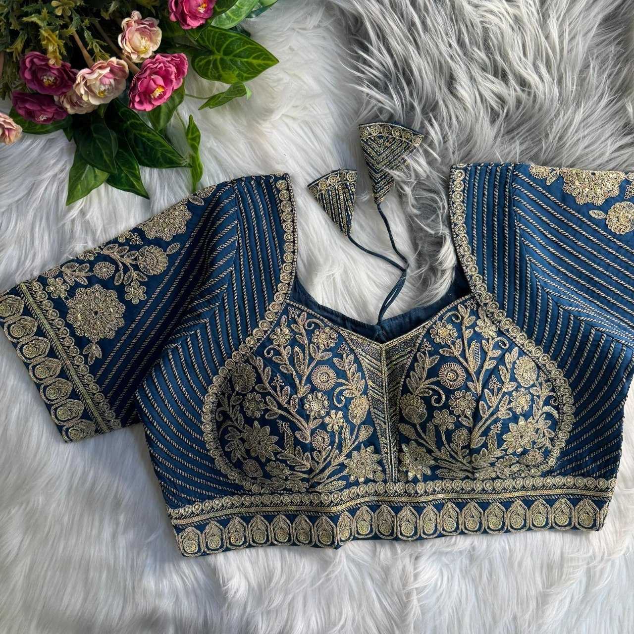 YNF Wholesale Silk V-Neck Blouses  | Surat Manufacturer