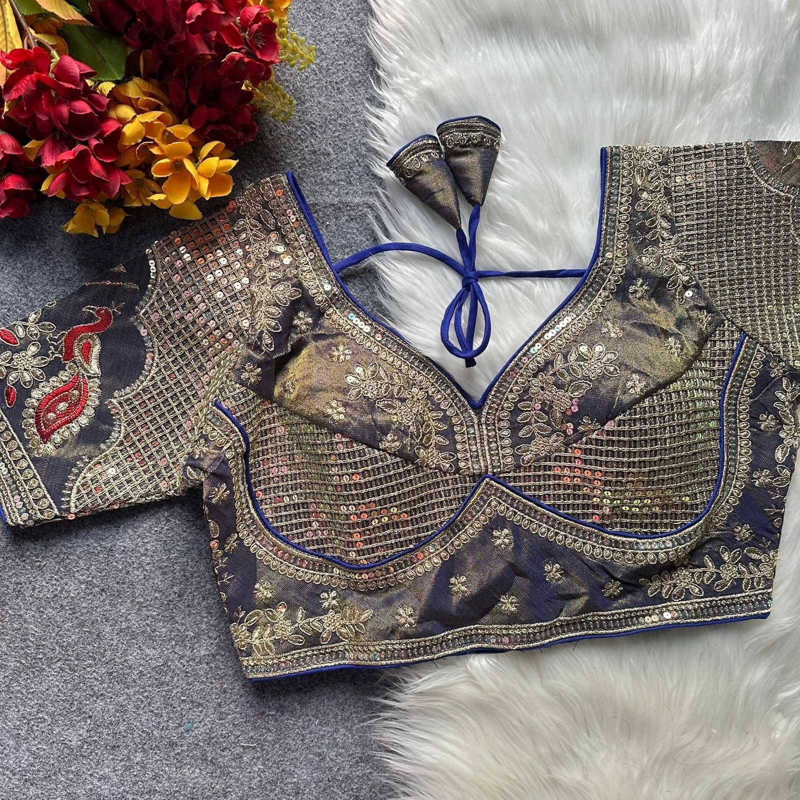 YNF Wholesale Silk V-Neck Blouses  | Surat Manufacturer