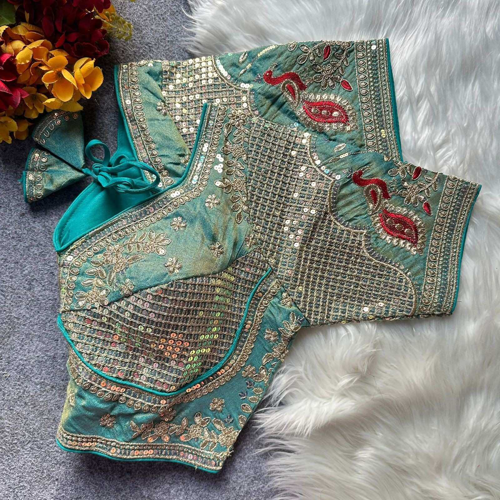 YNF Wholesale Silk V-Neck Blouses  | Surat Manufacturer