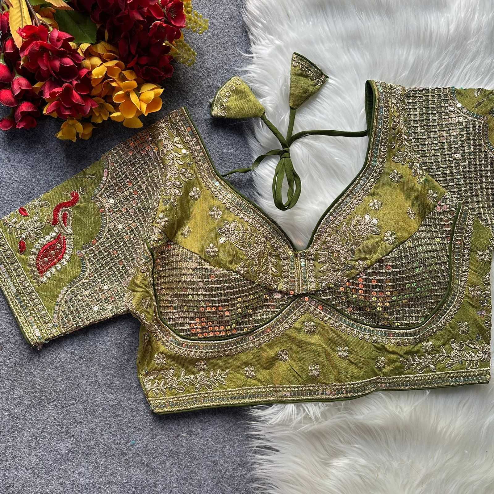YNF Wholesale Silk V-Neck Blouses  | Surat Manufacturer
