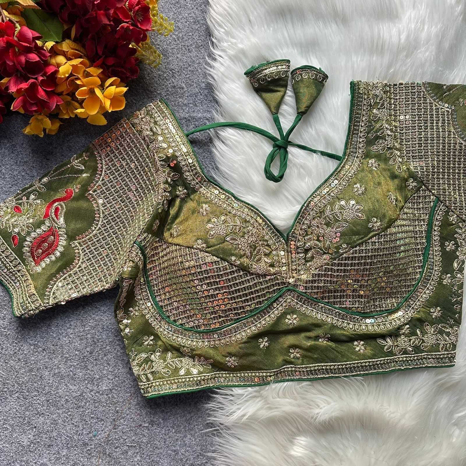 YNF Wholesale Silk V-Neck Blouses  | Surat Manufacturer